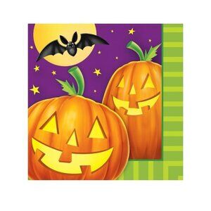 Pumpkin Shine 16 ct Luncheon Napkins Halloween Party Bats